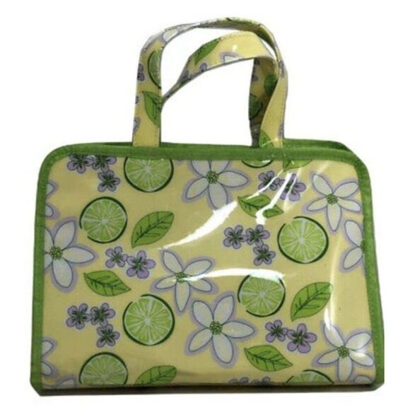 Floral Fruity Zip & Snap Closure Travel Bag (Makeup / Toiletry Bag) NEW!!! - Picture 4 of 5